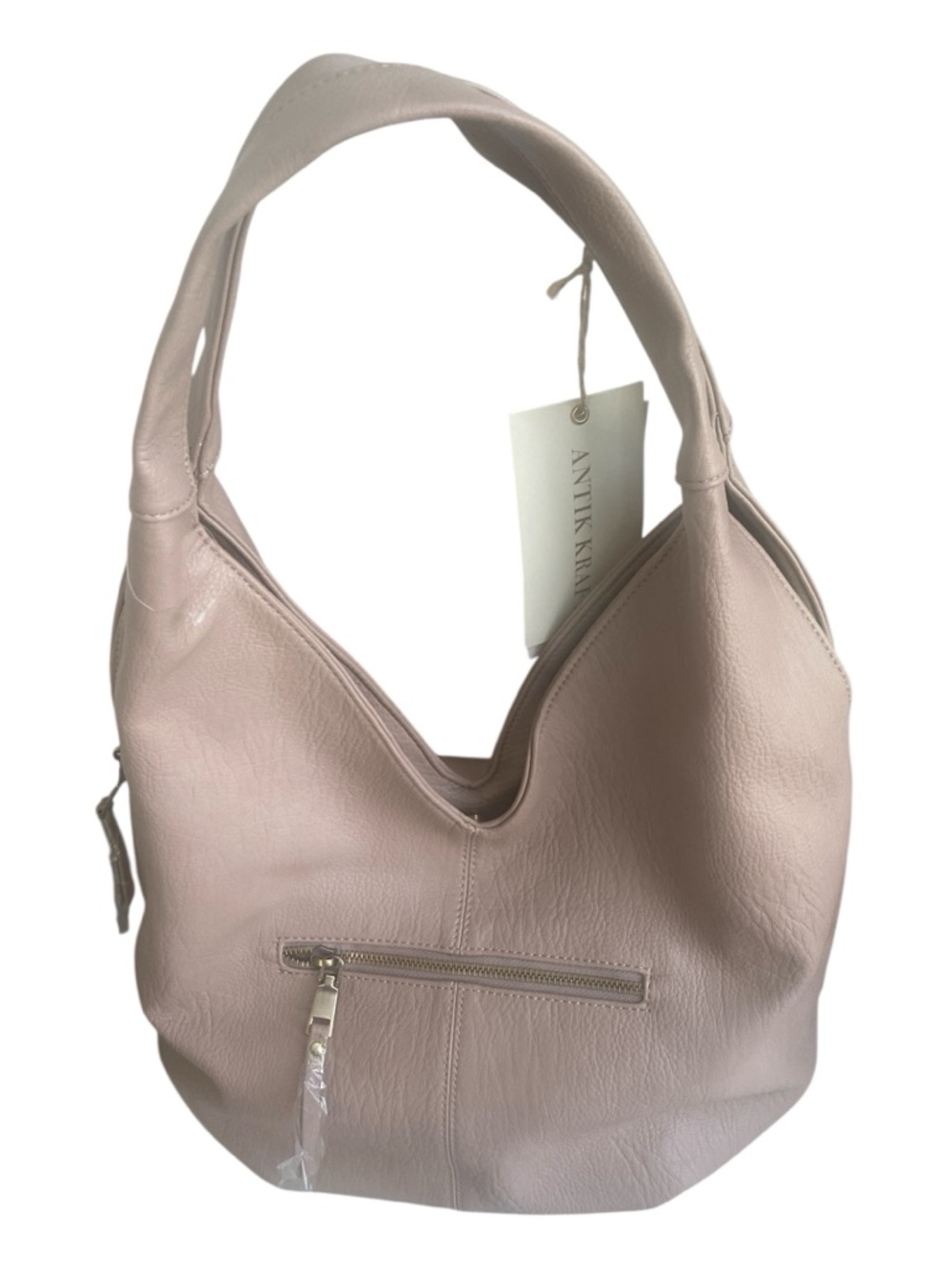 Antik Kraft Vegan taupe Leather Boho Slouchy Hobo shoulder bag STYLE BGA3530 NWT